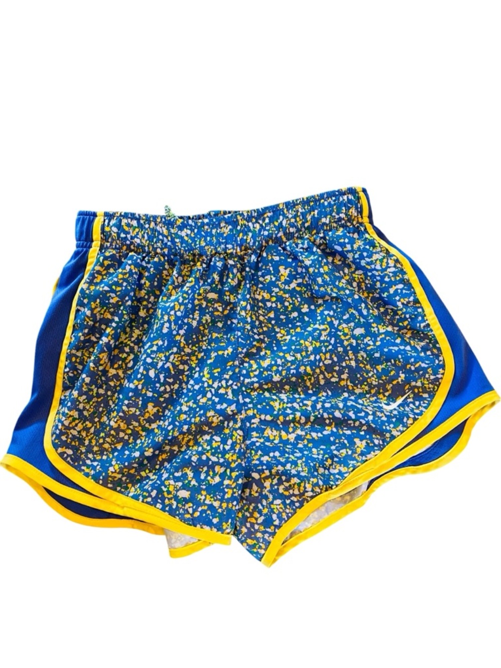 NIKE Purple Yellow Dot Running Shorts